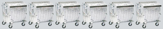 6 x 1100L rolcontainers
